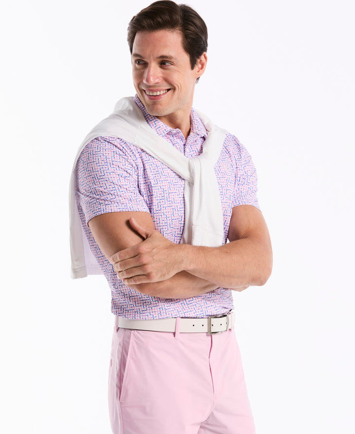 Color Theory Gingham Golf Polo (Pirouette) 