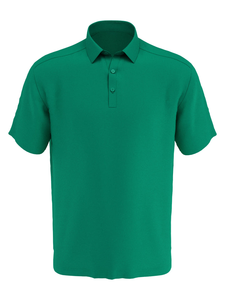 Mens Cooling Micro Hex Polo (Golf Green) 