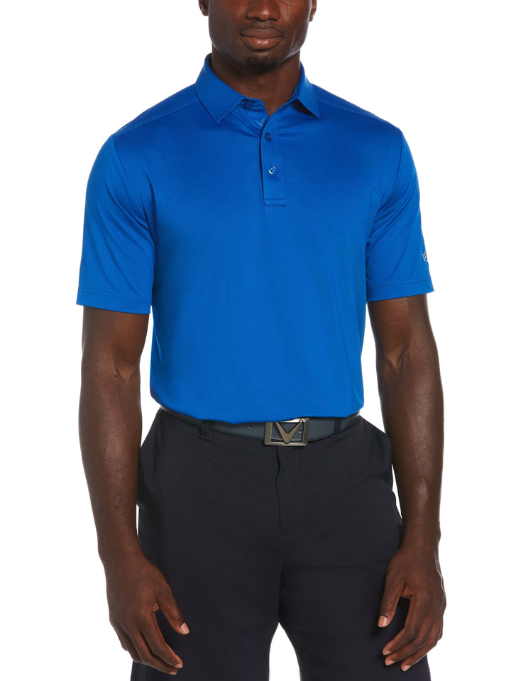 Mens Cooling Micro Hex Polo (Magnetic Blue) 