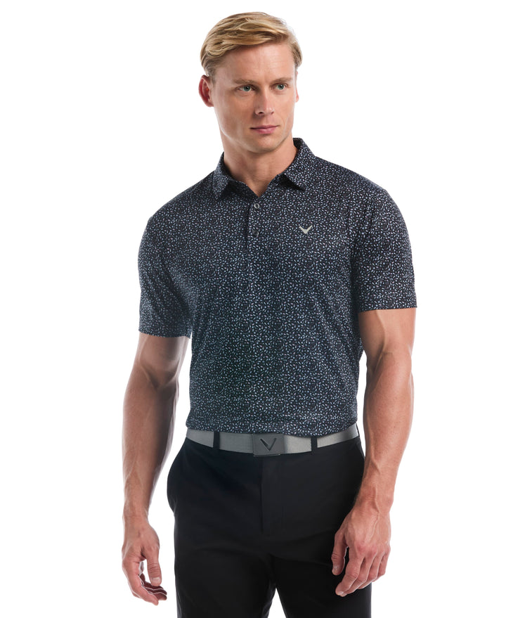 Confetti Print Golf Polo (Caviar) 