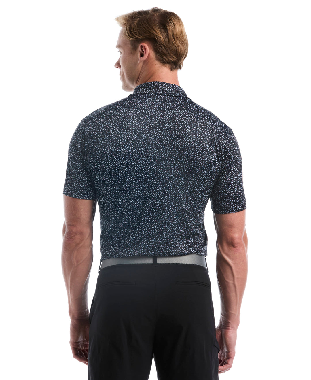 Confetti Print Golf Polo (Caviar) 