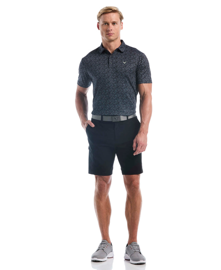 Confetti Print Golf Polo (Caviar) 