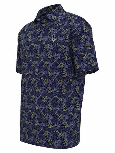 Mens Day On The Course Print Golf (Peacoat) 