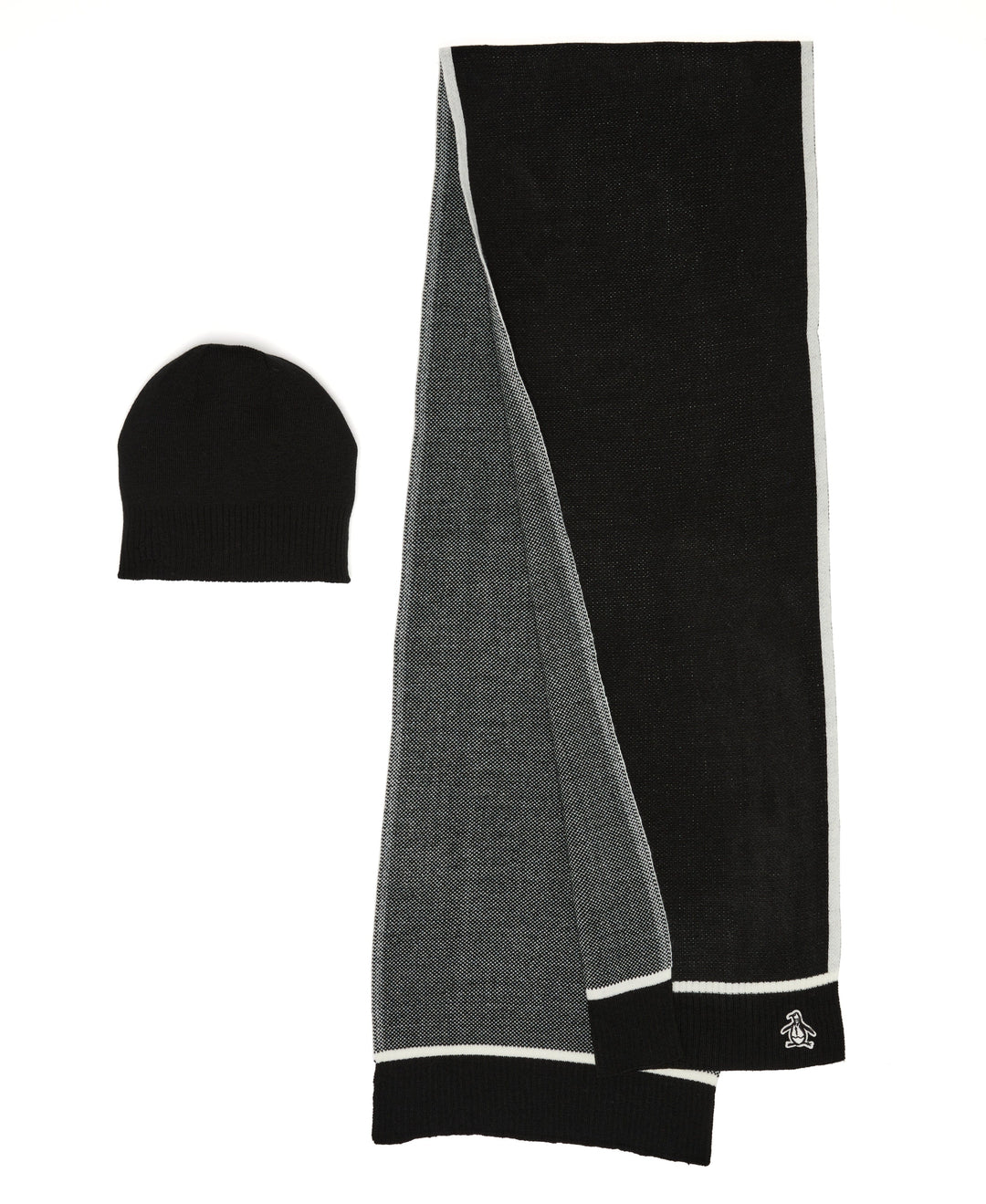 Earl Beanie and Scarf Set  (True Black) 