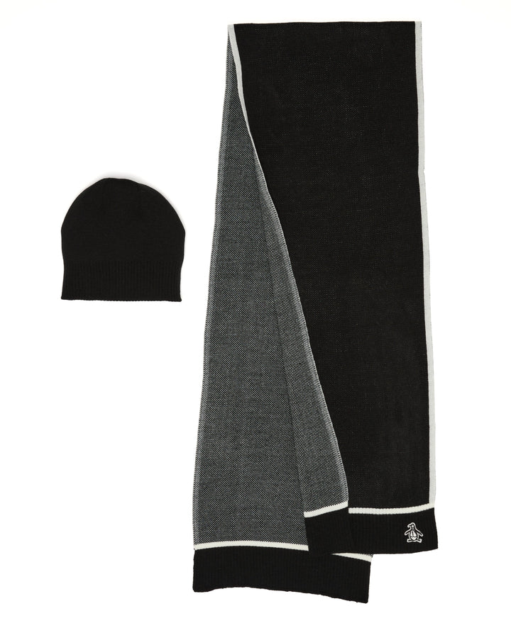 Earl Beanie and Scarf Set  (True Black) 