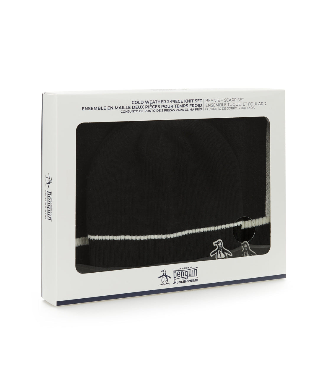 Earl Beanie and Scarf Set  (True Black) 