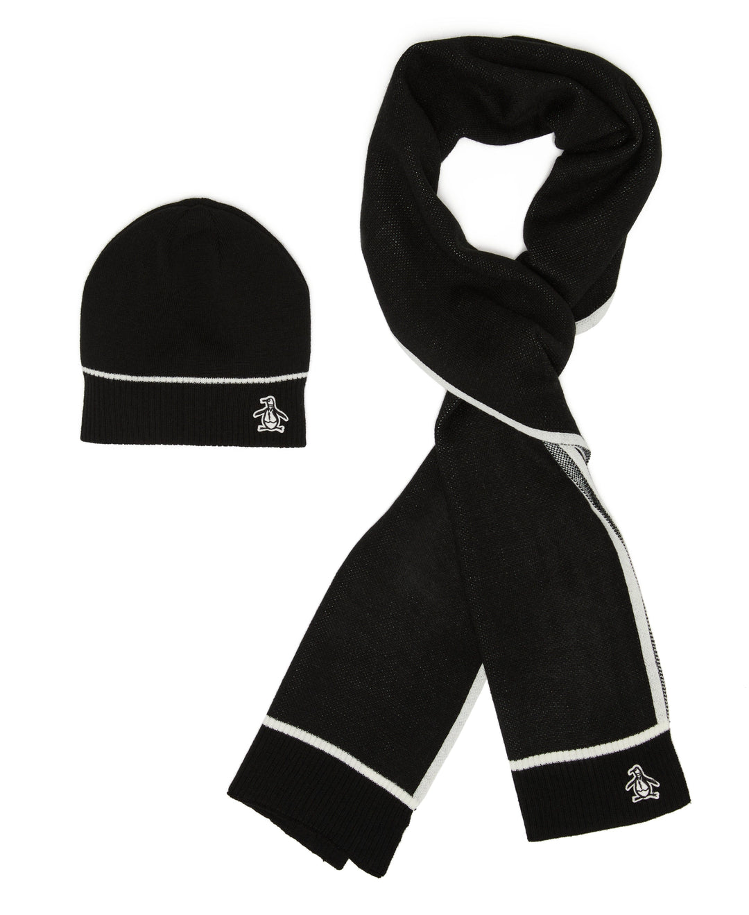 Earl Beanie and Scarf Set  (True Black) 