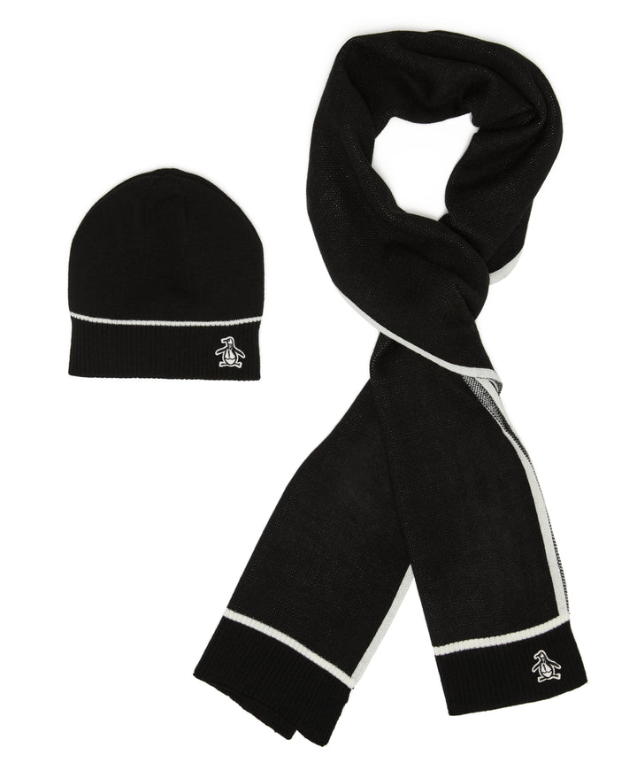 Earl Beanie and Scarf Set  (True Black) 