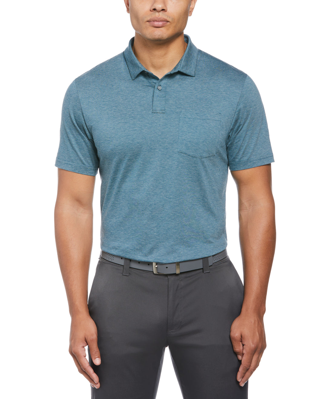 Eco Fine Line Golf Polo (Mallard Bl Htr) 