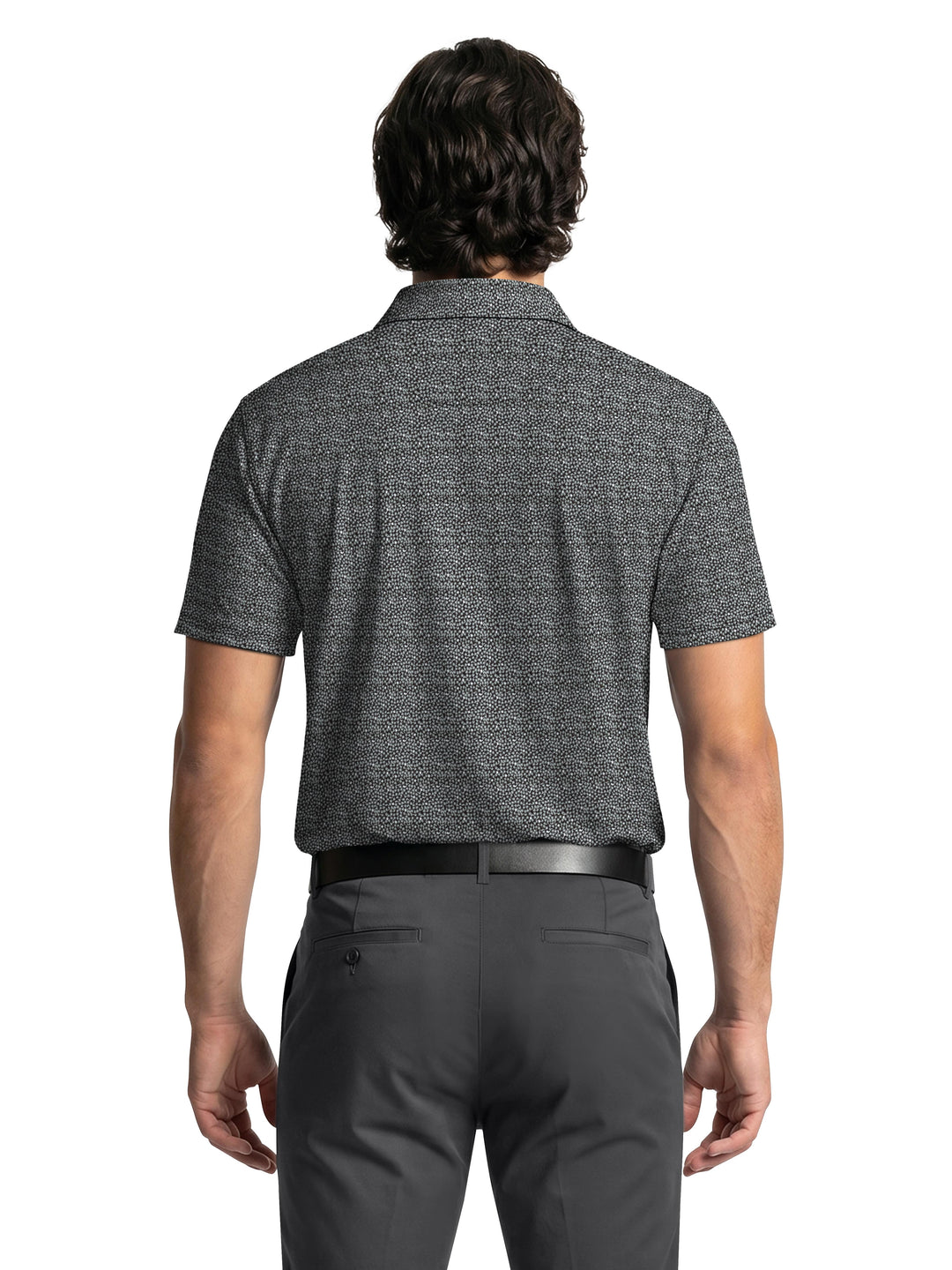 Men's Energized Abstract Floral Print Golf Polo