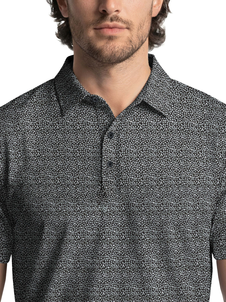 Men's Energized Abstract Floral Print Golf Polo