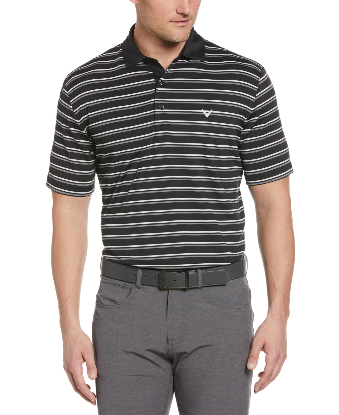 Feeder Stripe Golf Polo (Caviar) 