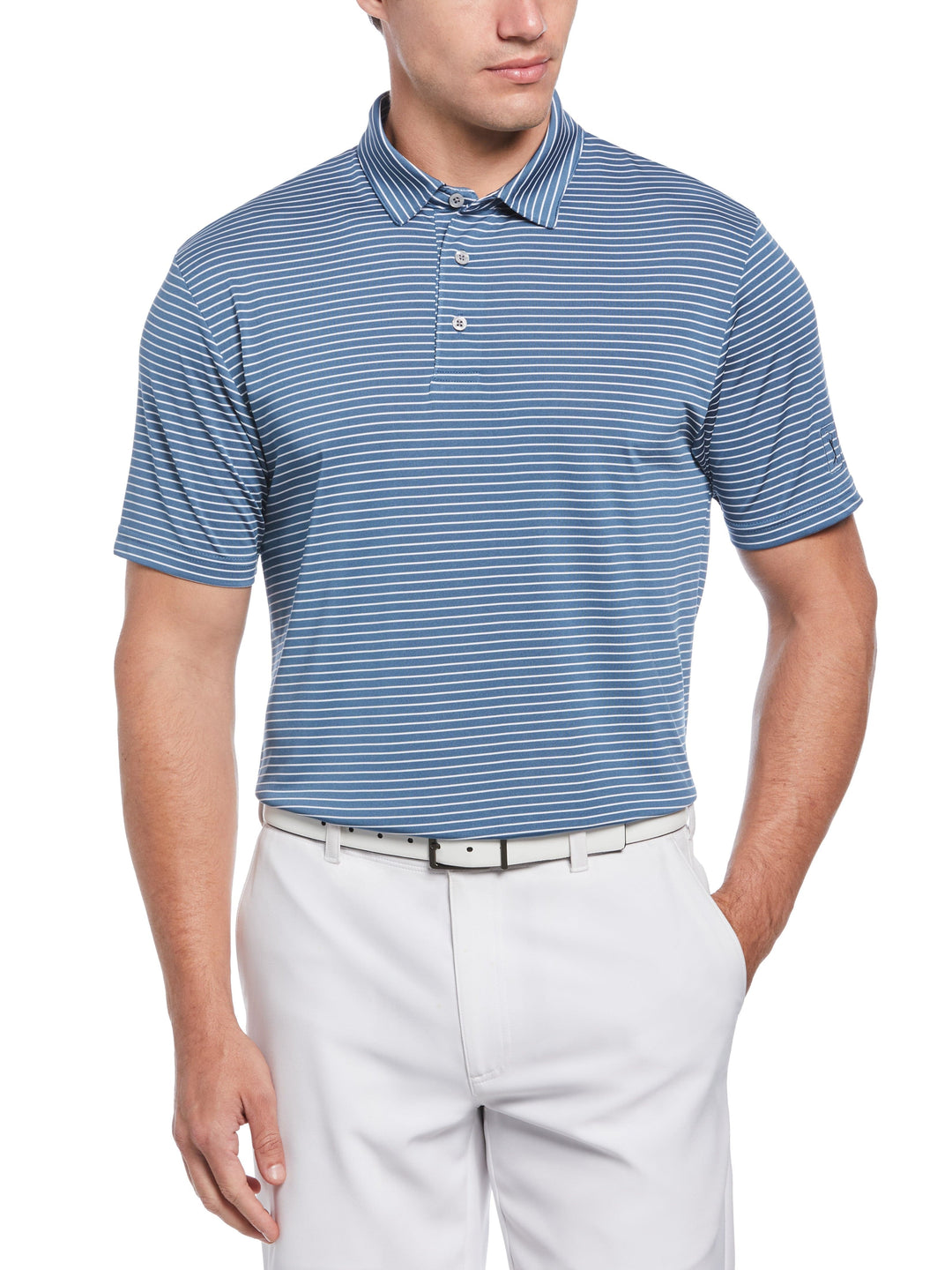 Feeder Stripe Golf Polo (Real Teal) 