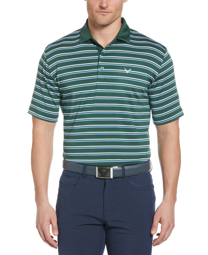 Feeder Stripe Golf Polo (Trekking Green) 