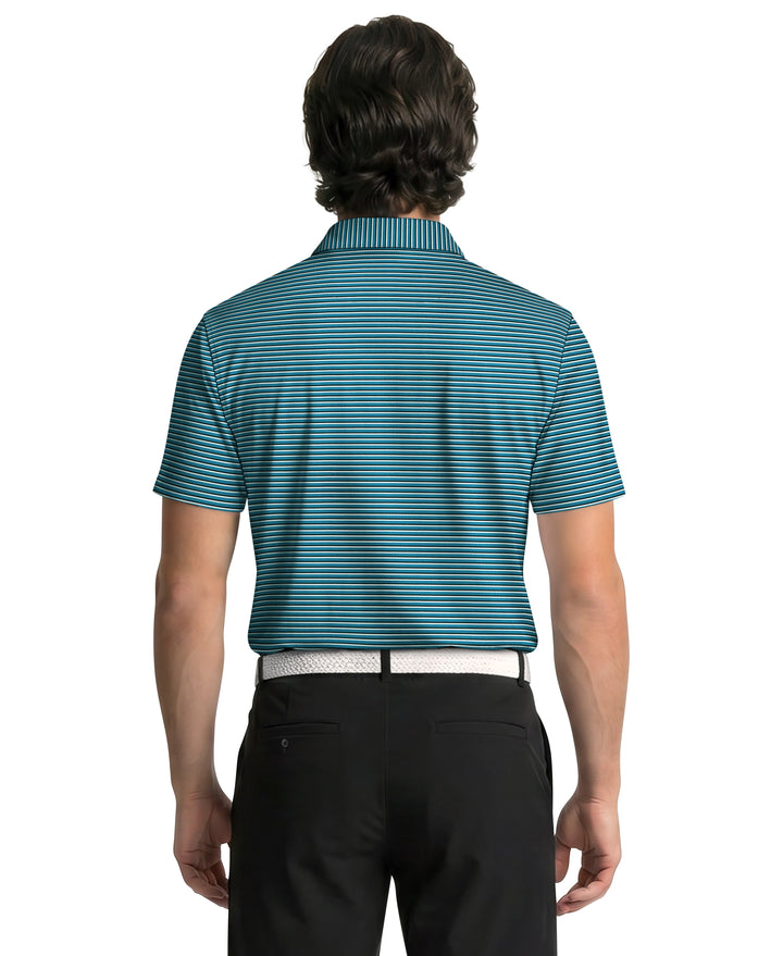 Feeder Stripe Print Golf Polo (Faience) 