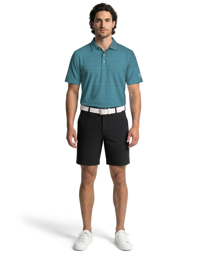 Feeder Stripe Print Golf Polo (Faience) 