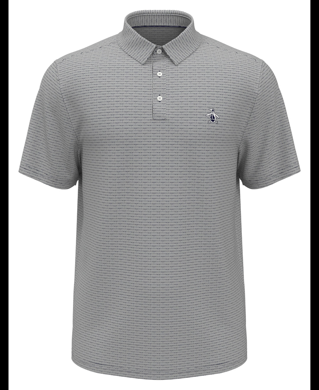 Fine Line Boat Print Polo (Astral Night) 