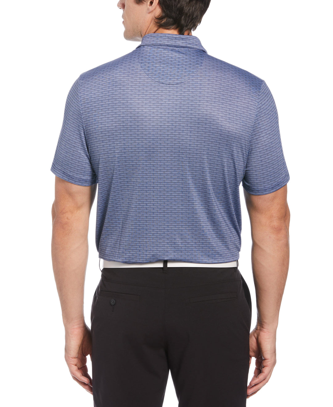 Fine Line Boat Print Polo (Astral Night) 