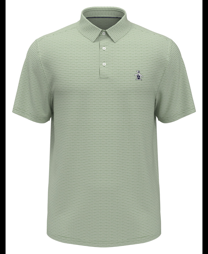 Fine Line Boat Print Polo (Jade Green) 