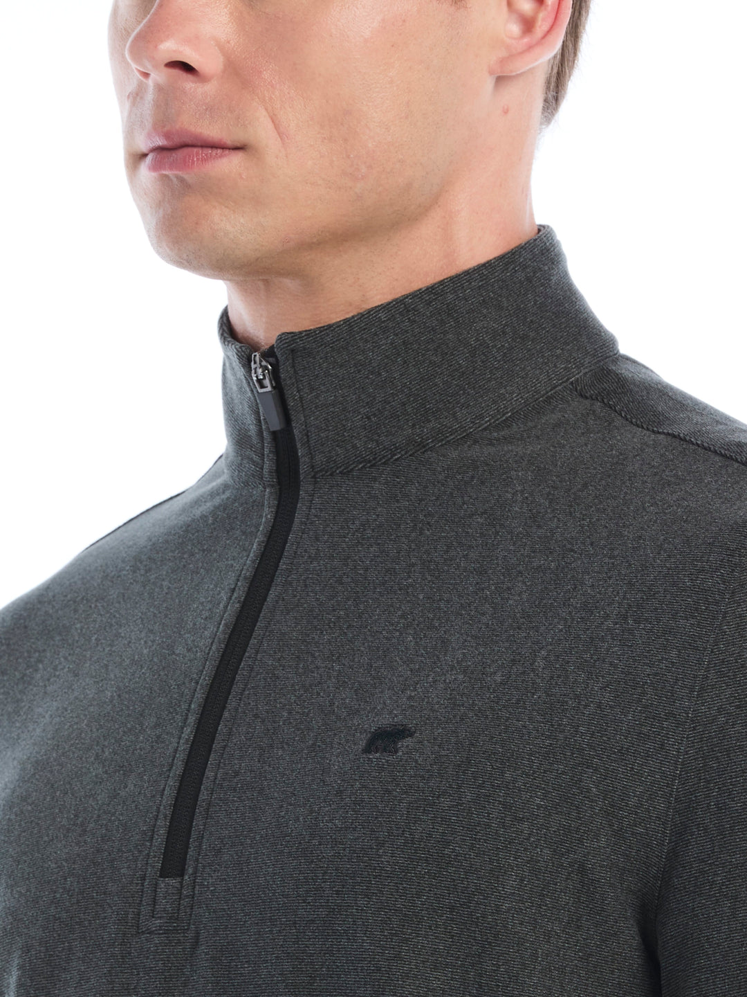 Men's Fine Line Brushed Quarter Zip