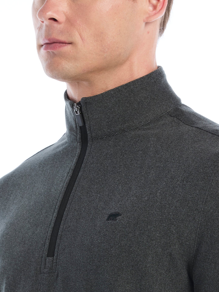 Men's Fine Line Brushed Quarter Zip