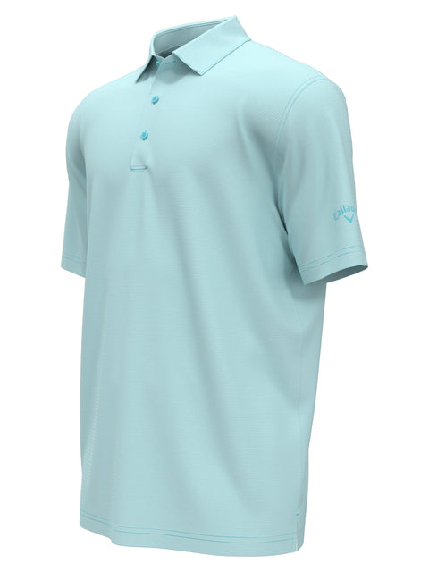 Fine Line Stripe Golf Polo (Blue Radiance) 