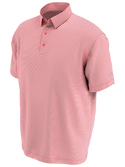 Fine Line Stripe Golf Polo (Sea Pink) 