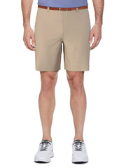 Men's Flat Front Active Waistband Horizontal Golf Print Short