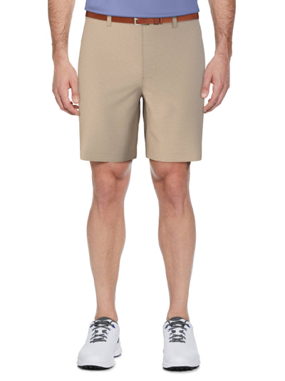 Men's Flat Front Active Waistband Horizontal Golf Print Short