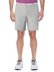 Men's Flat Front Active Waistband Horizontal Golf Print Short