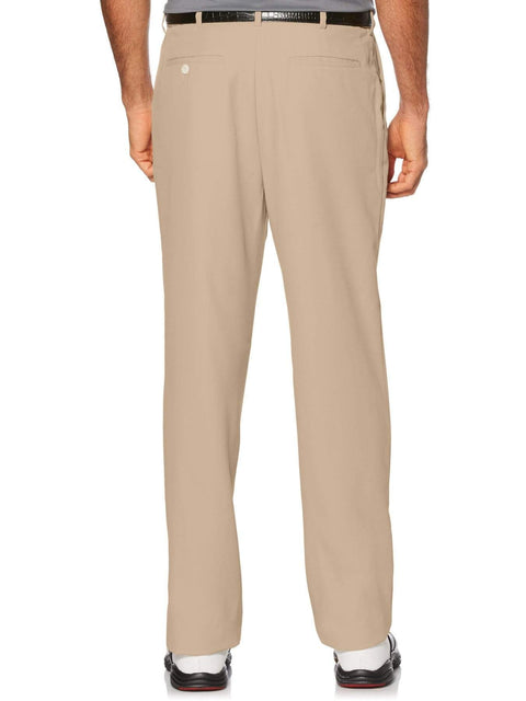 Men's Flat Front Expandable Waistband Pant - Beige