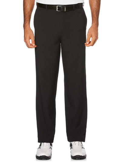 Men's Flat Front Expandable Waistband Pant - Black