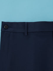 Men's Flat Front Expandable Waistband Pant - Blue