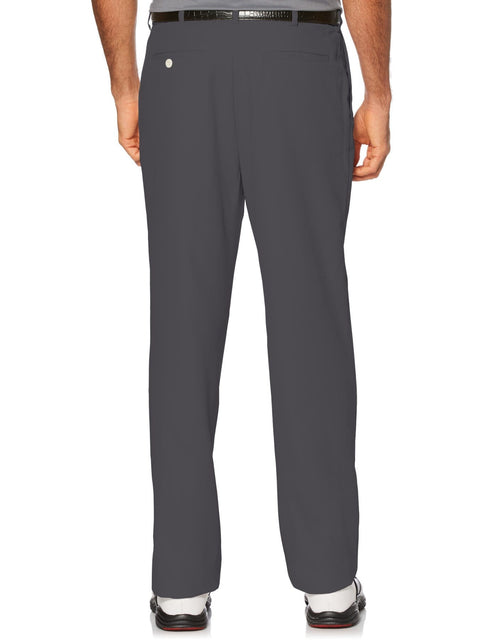 Men's Flat Front Expandable Waistband Pant - Dark Gray