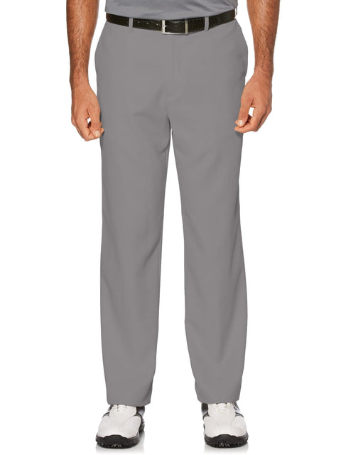 Men's Flat Front Expandable Waistband Pant - Gray