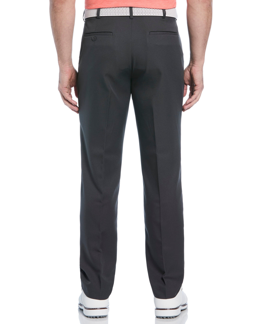 Flat Front Golf Pant with Expandable Waistband (Asphalt) 