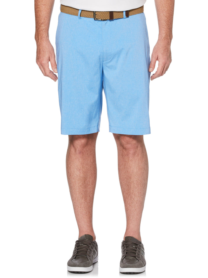 Men's Flat Front Heather Golf Short with Active Waistband