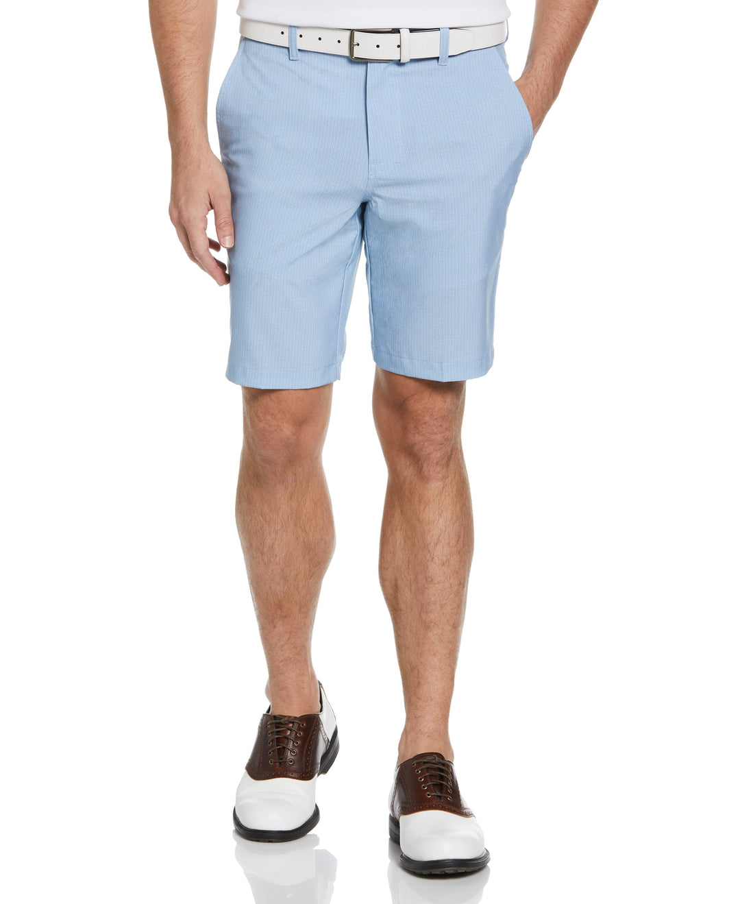 Flat Front Heather Plaid Printed Short (Infinity) 