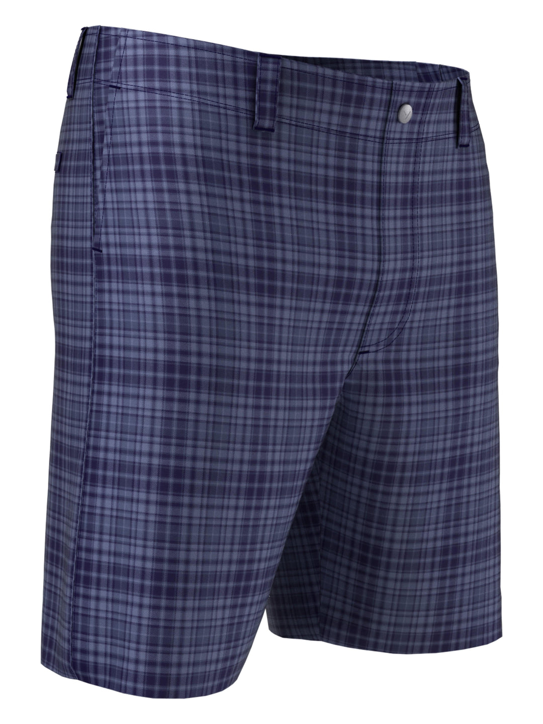 Flat Front Plaid Golf Short (Peacoat) 