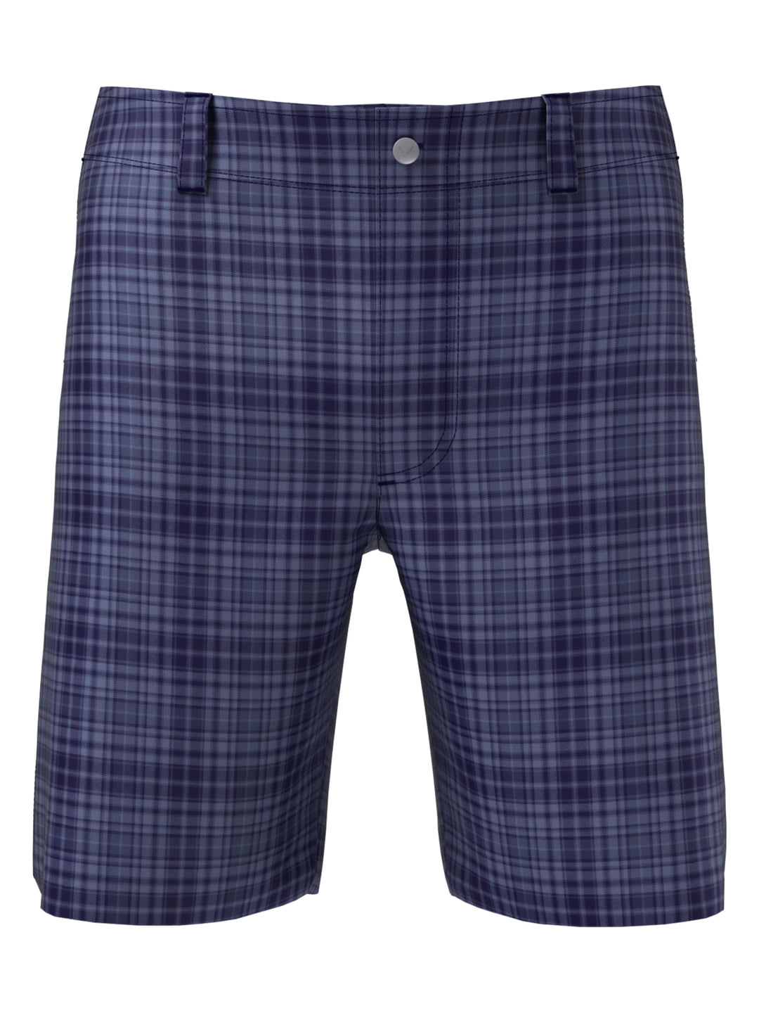 Flat Front Plaid Golf Short (Peacoat) 