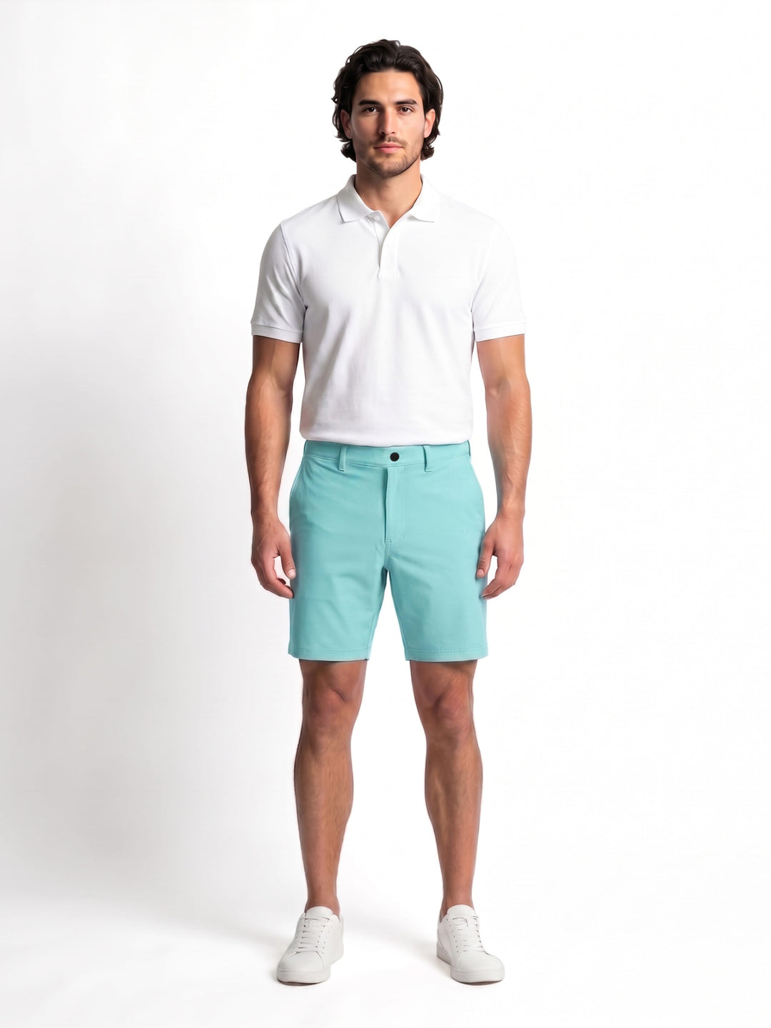 Men's Flat Front Pull-On Golf Short | 8" Inseam