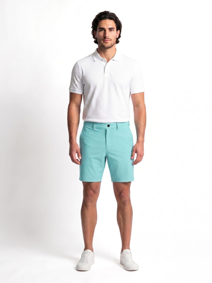 Men's Flat Front Pull-On Golf Short | 8" Inseam