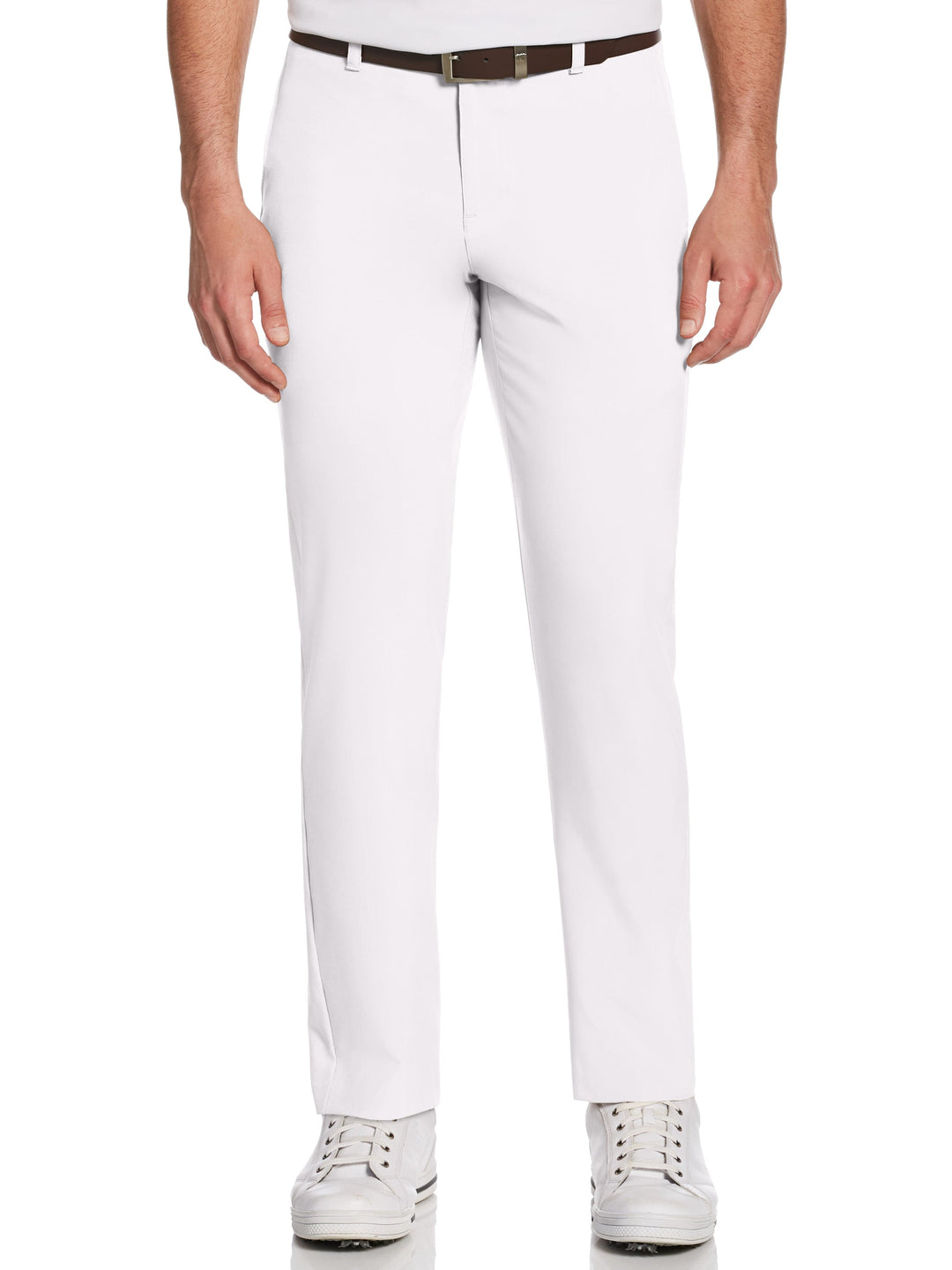 Men's Flat Front Solid Flex Golf Pant with Active Waistband