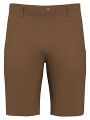 Flat Front Solid Golf Short (Dark Ginger) 