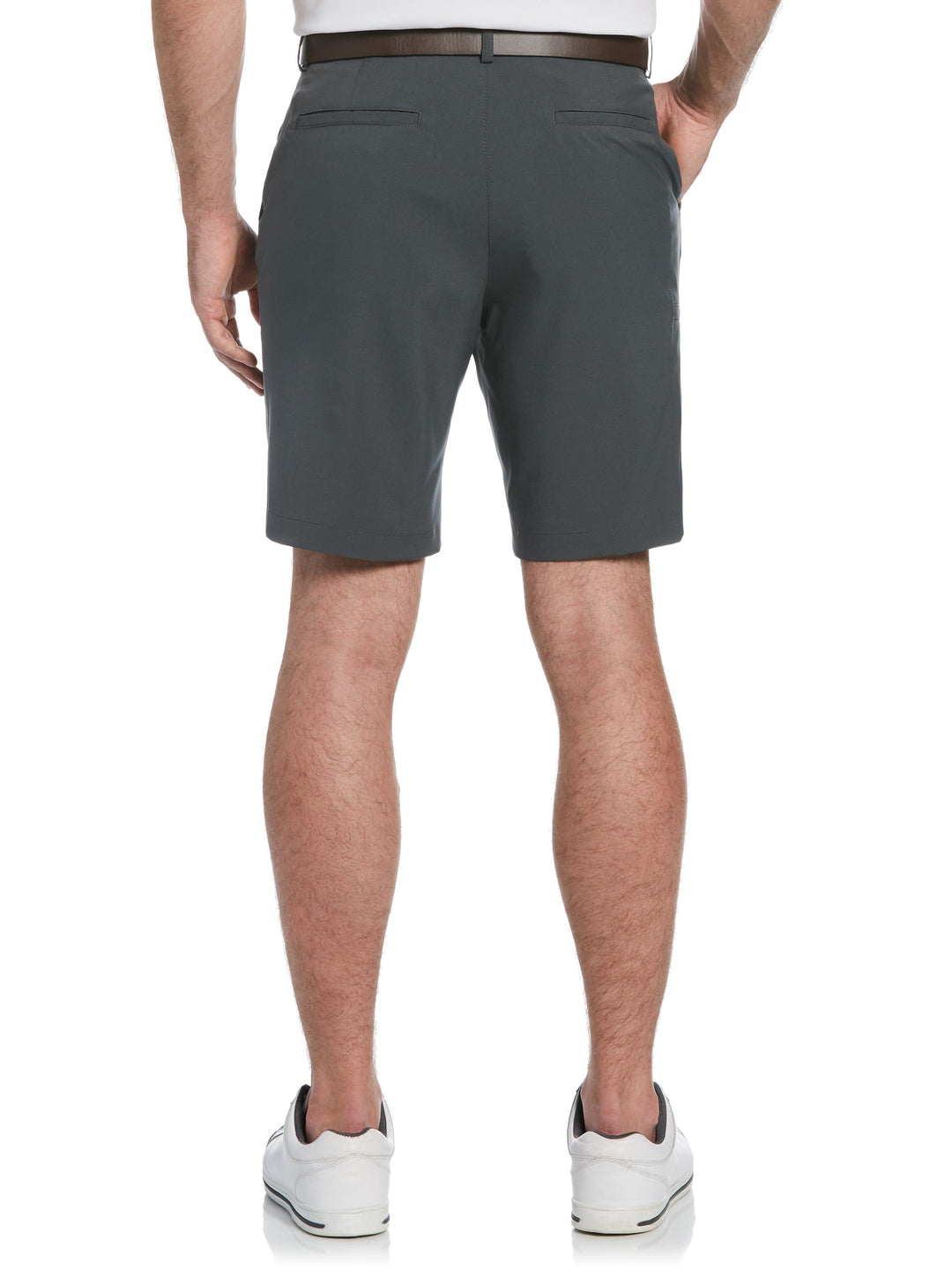 Men's Flat Front Solid Golf Short with Cargo Pocket | 9" Inseam