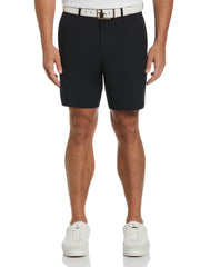 Flat Front Solid Golf Shorts (Caviar) 