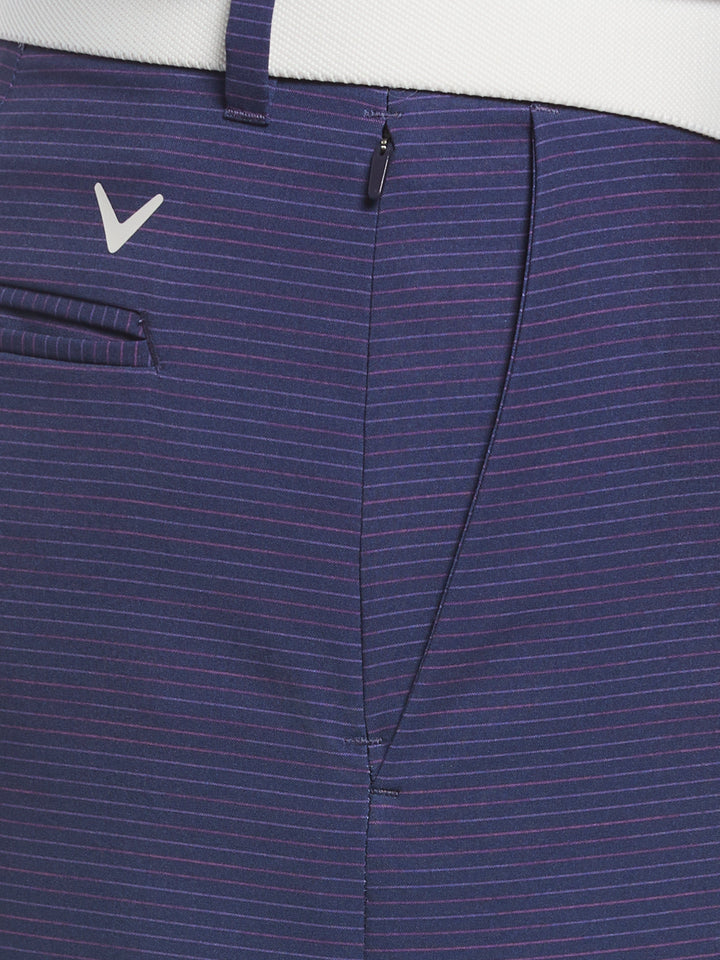 Flat Front Space Dye Fine Line Print Ergo Golf Short (Peacoat) 