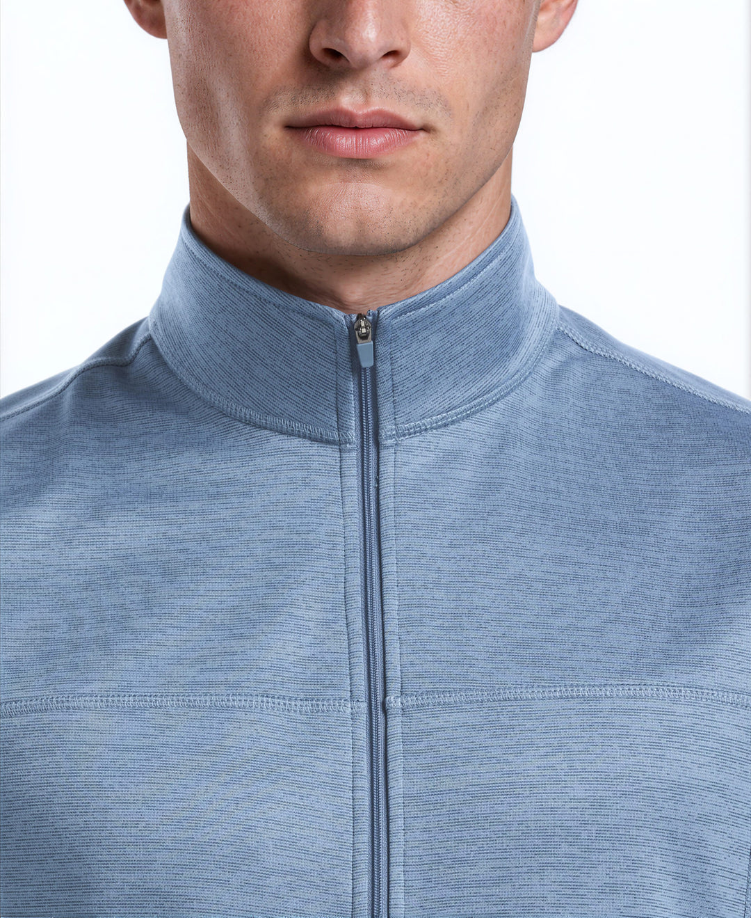 Promo Fleece Full Zip Golf Vest (Captains Bl Htr) 