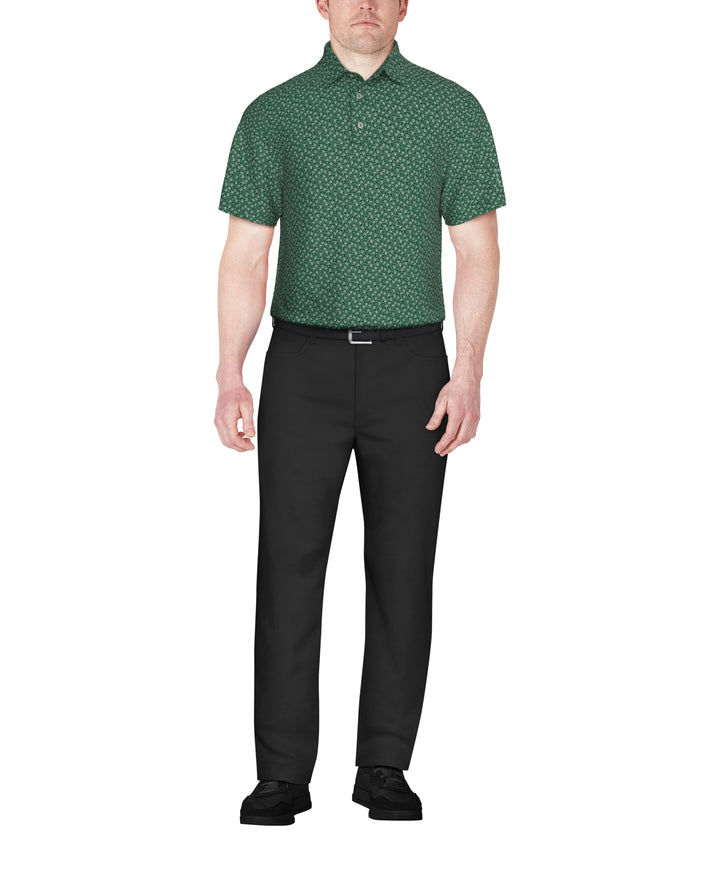 Floral Print Golf Polo (Storm) 