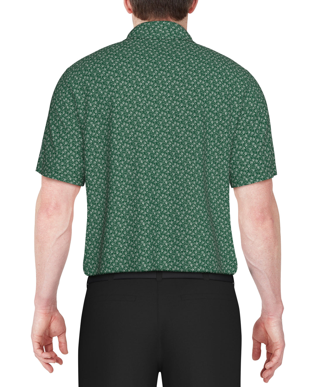 Floral Print Golf Polo (Storm) 